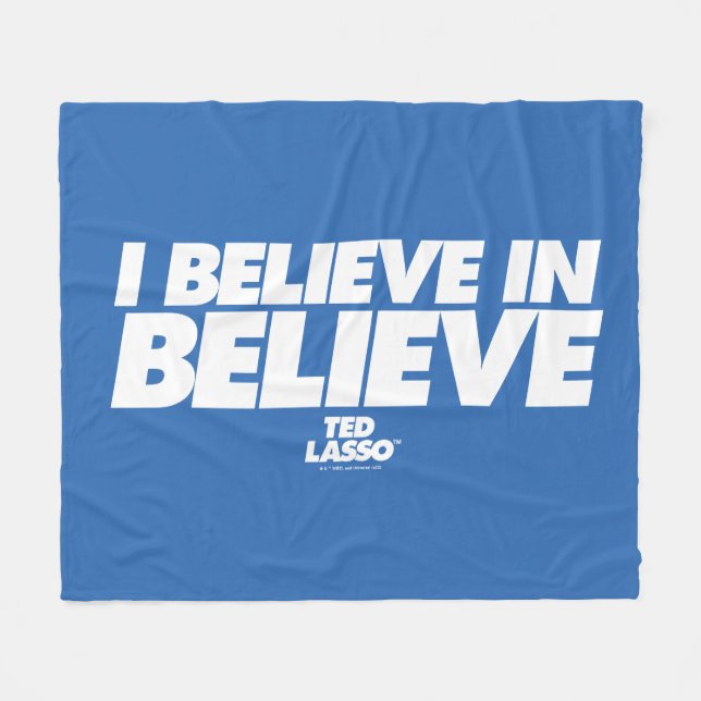 Couverture Polaire Ted Lasso | Je crois en la croyance (Devant (Horizontal))