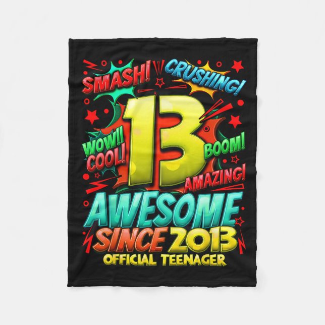 Couverture Polaire Teenager 13 Year Old Boys 13th Birthday Boy  (Devant)