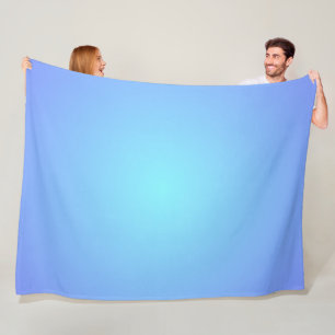 Couverture Polaire Teintes bleues douces et rêveuses Aqua Bleu clair