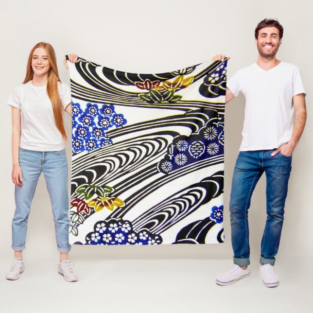 Couverture Polaire Teinture d'okinawaïen japonaise (Bingata) (En situation)