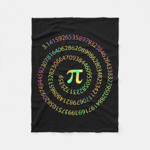 Couverture Polaire Teinture Dye Pi Jour 3.14 Spiral Pi Numéro Math En