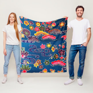 Couverture Polaire Teinture japonaise d'okinawaïen (Bingata)