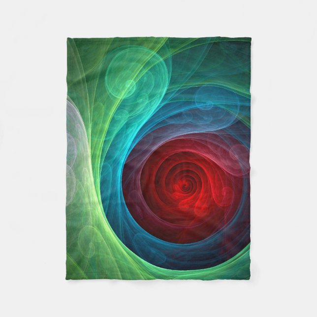 Couverture Polaire Tempête rouge Floral Art moderne Abstrait Motif co (Devant)
