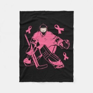 Couverture Polaire Teneur de hockey rose Ruban de ruban Sensibilisati