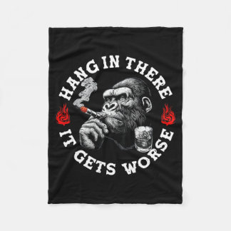 Couverture Polaire Tenir Bon Ça Empire Humour Sarcastique Singe