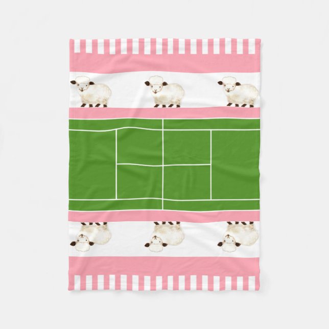 Couverture Polaire Tennis Bébé Blanche en polaire (Devant)