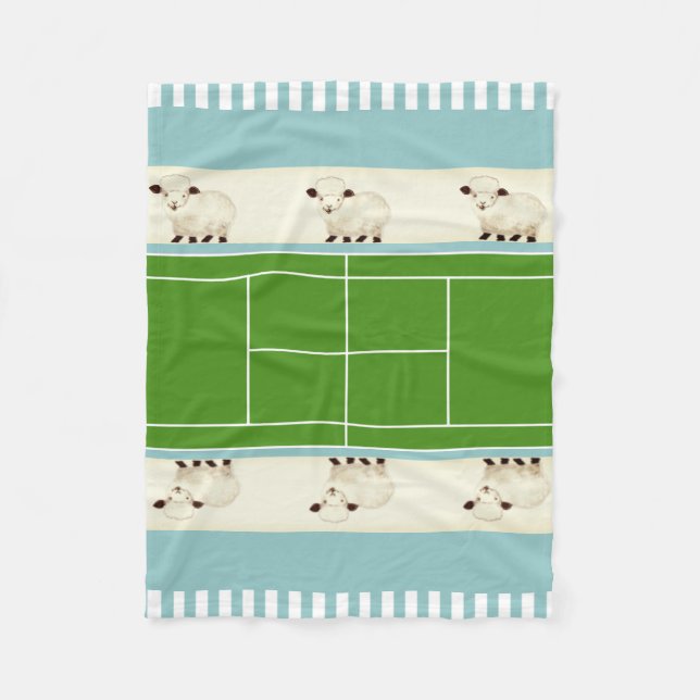 Couverture Polaire Tennis Bébé Blanche en polaire (Devant)