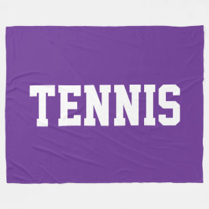 Couverture Polaire TENNIS Sport Athlétique Texte Blanc Sur Violet Roy