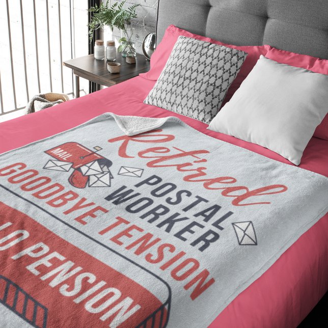 Couverture Polaire Tension d'adieu du travailleur postal à la retrait (Retired Postal Worker Funny Parting Gift Fleece Blanket)