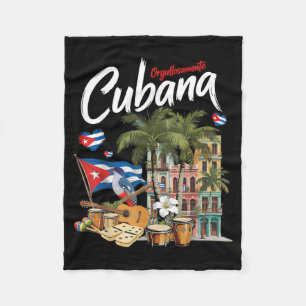 Couverture Polaire Tenue avec drapeau cubain pour enfants Patrimoine