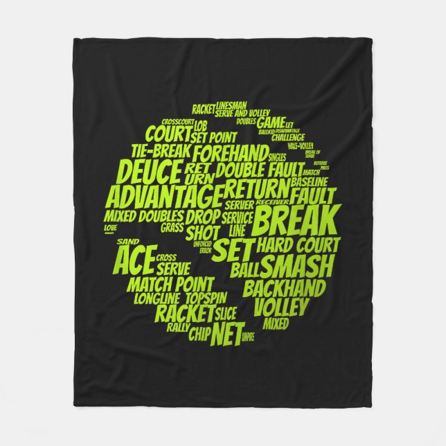 Couverture Polaire Termes Tennis Joueur De Tennis Jouer Tennis Ball (Devant)