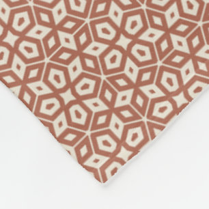 Couverture Polaire Terra Cotta Abstraite Mosaïque géométrique Mosaïqu