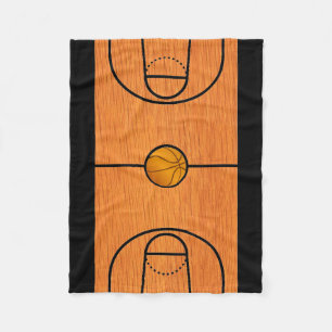 Couverture Polaire terrain de basket-ball Fleece Blanket