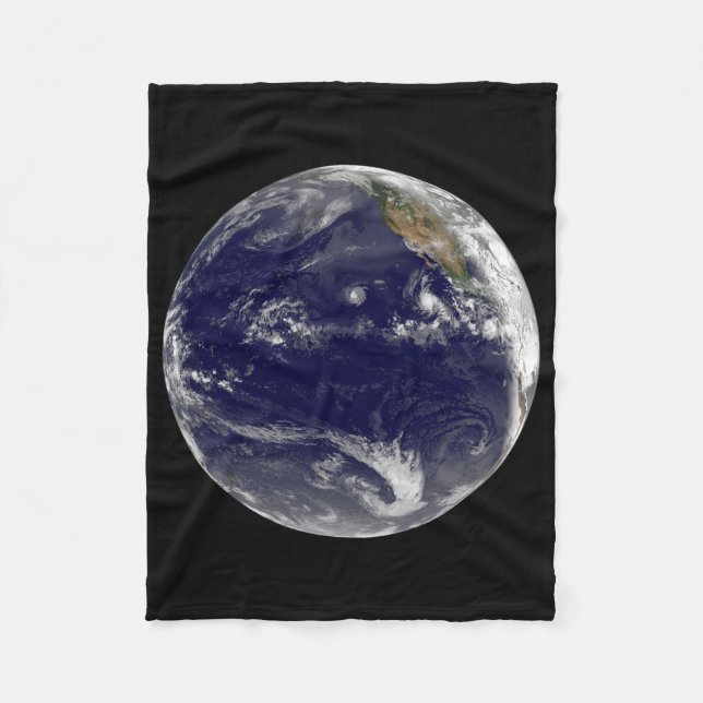 Couverture Polaire Terre Avec Trois Cyclones Tropicaux Dans Le Pacifi (Devant)