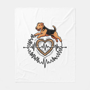 Couverture Polaire Tervueren Airedale Terrier Chien qui saute Ligne c