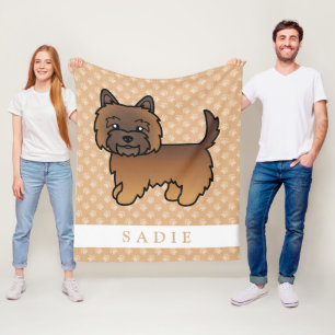 Couverture Polaire Tervueren rouge Cairn Terrier Chien & Nom personna