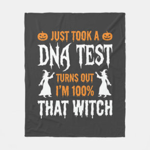 Couverture Polaire Test ADN Sorcière drôle d'Halloween Graphique