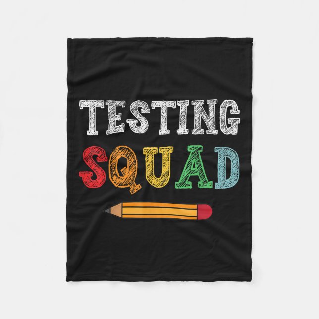 Couverture Polaire Testing Squad Costume Test Day Teacher Student Fun (Devant)