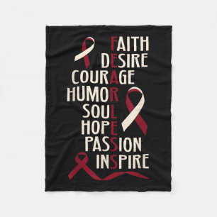 Couverture Polaire Tête bucco-dentaire Conscience du cancer Cou sans 