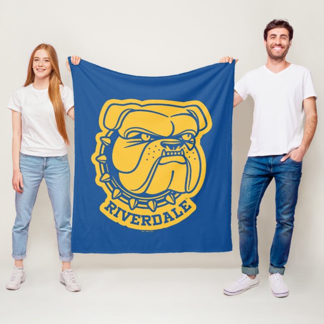 Couverture Polaire Tête de Riverdale Bulldog (En situation)