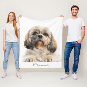 Couverture Polaire Tetra Portrait Shih Tzu Dog