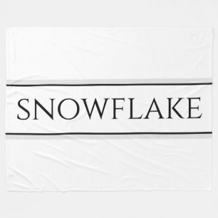 Couverture Polaire Texte moderne noir blanc gris rayures SNOWFLAKE
