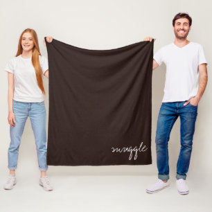 Couverture Polaire Texte personnalisé sur le chocolat noir
