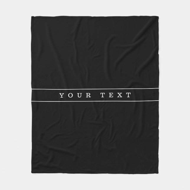 Couverture Polaire Texte Simple Et Bandes Minces (Devant)