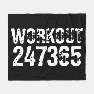 Couverture Polaire Texte usé et rayé Workout 247365 blanc