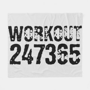 Couverture Polaire Texte usé et rayé Workout 247365 noir