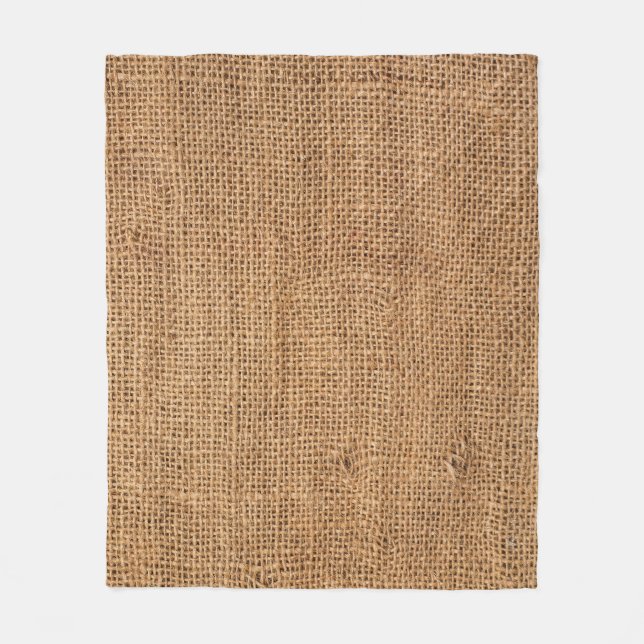 Couverture Polaire Texture Brown du sac de tissu Burlap (Devant)