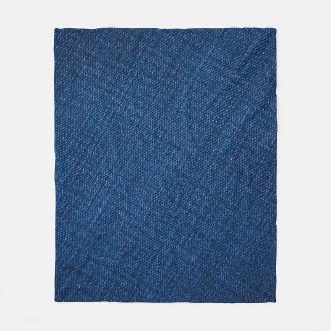 Couverture Polaire Texture des jeans denim de la marine (Devant)
