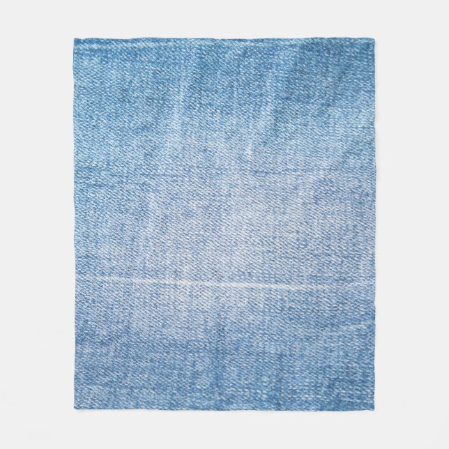 Couverture Polaire Texture des jeans en denim bleu (Devant)