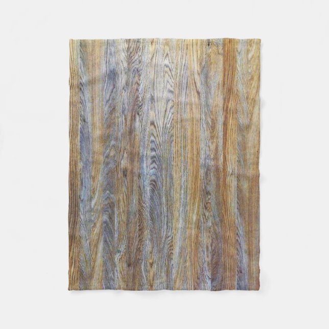 Couverture Polaire Texture en bois de grain (Devant)