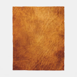 Couverture Polaire texture en cuir Brown