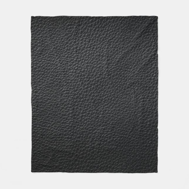 Couverture Polaire Texture en cuir noir et cuir fond, texture (Devant)