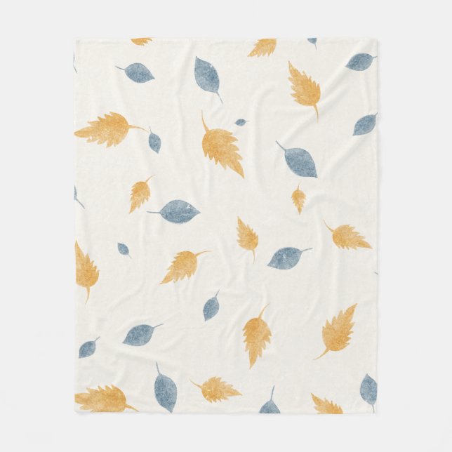 Couverture Polaire texture feuille motif Arrière - plan (Devant)