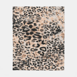 Couverture Polaire Texture léopard, motif poster de animal léopard