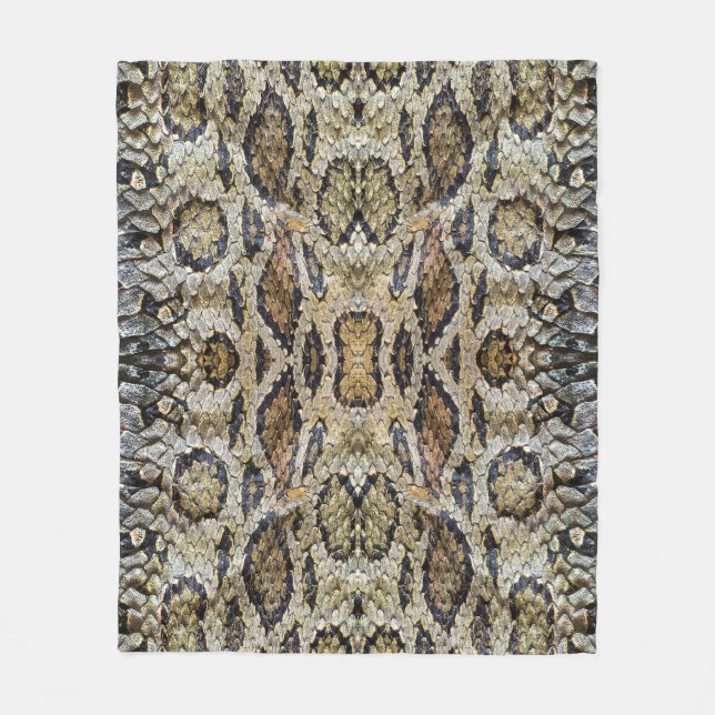 Couverture Polaire Texture Motif de la peau de serpent (Devant)
