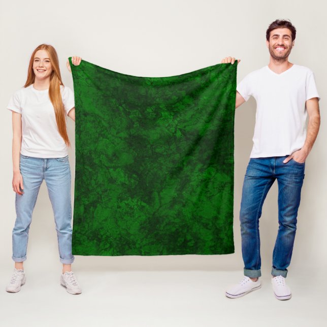 Couverture Polaire texture vert foncé texturé granite de marbre en da (En situation)