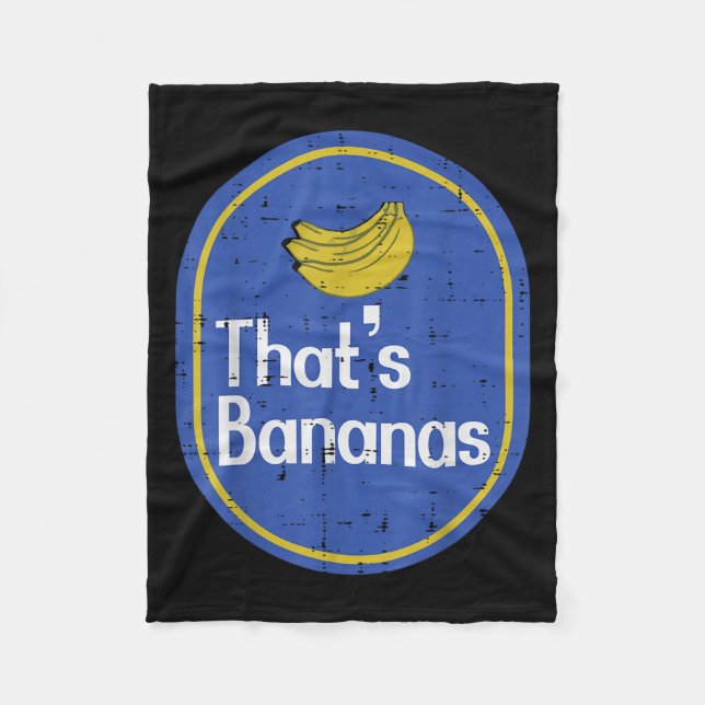 Couverture Polaire Thats Bananas Sticker Fruit Costume Halloween Men  (Devant)