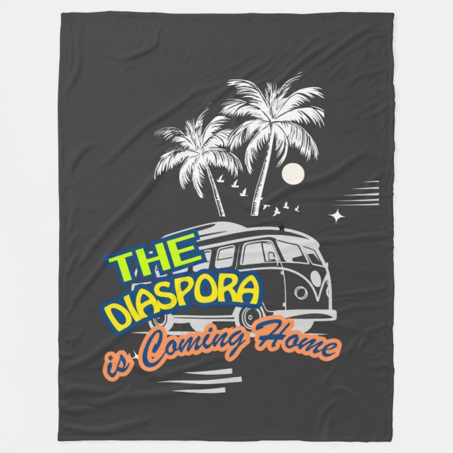 Couverture Polaire The Diaspora is Coming Home } Fleece Blanket (Devant)