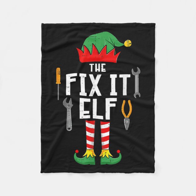 Couverture Polaire The Fix It Elf Christmas Family Matching Xmas Grou (Devant)