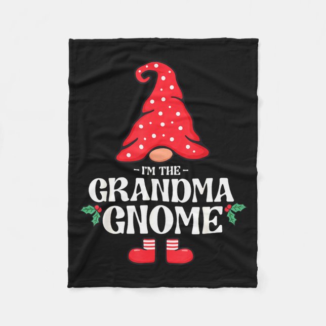 Couverture Polaire The Grandma Gnome Funny Family Matching Group Chri (Devant)