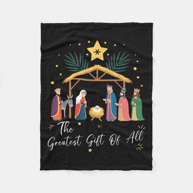 Couverture Polaire The Greatest Gift For All Christmas Nativity Jesus (Devant)