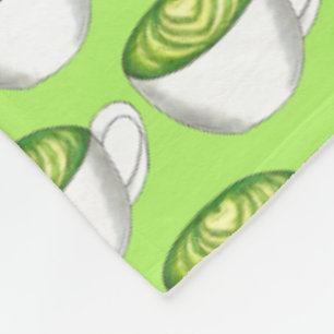 Couverture Polaire Thé japonais Matcha Green Latte Teacup Foin