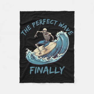 Couverture Polaire The Perfect Wave Finally Funny Skeleton Surfer Sur