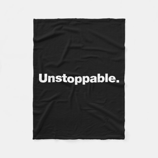 Couverture Polaire The Word Unstoppable _ A Design That Says Unstoppa (Devant)