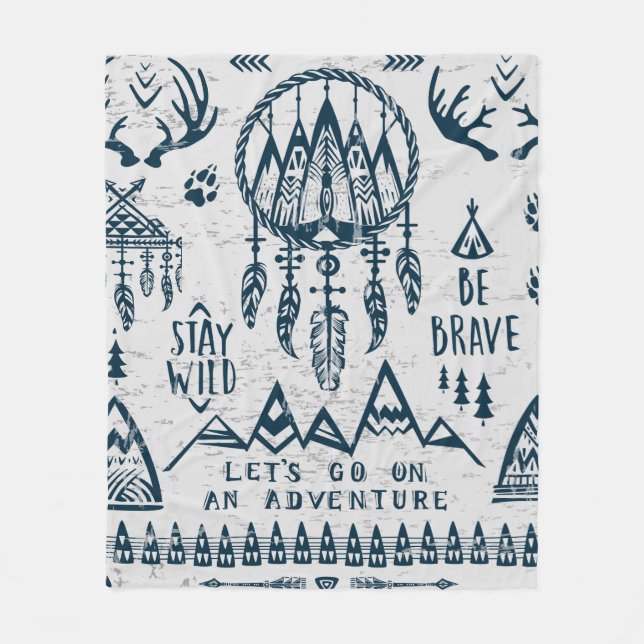Couverture Polaire Thème voyage et aventure (Devant)
