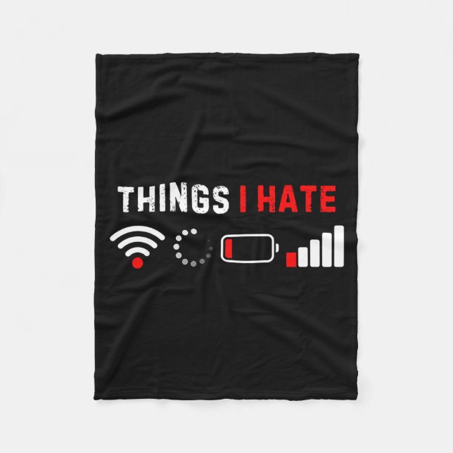 Couverture Polaire Things I Hate Shirt Funny Computer Geek Gamer Humo (Devant)